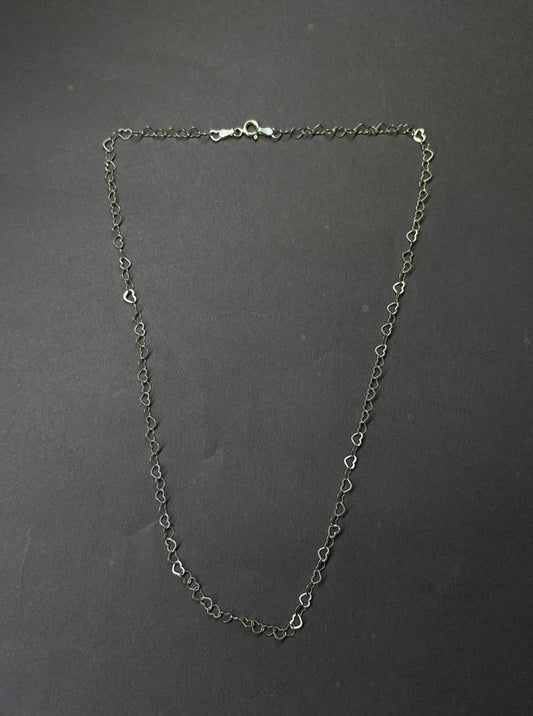 Corrente Coraçãozinho Prata 925 italiana