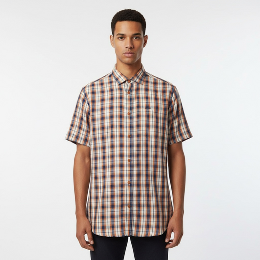 Camisa CCI | Casual - Cream & Orange