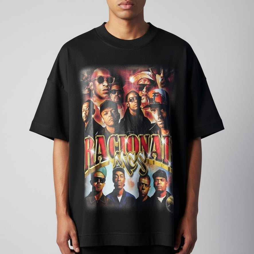Camiseta Oversized | +71 Racionais | Preta
