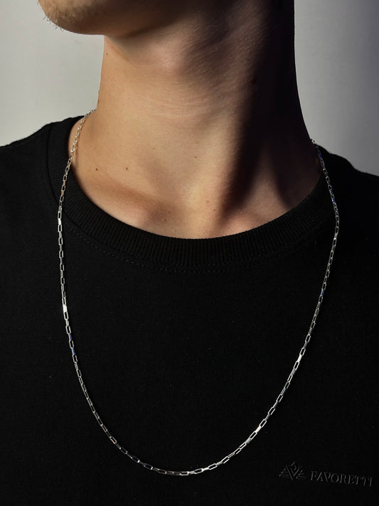 Corrente De Prata Tijolinho Cartier 60CM