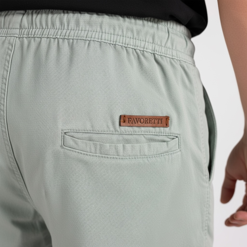 Short Casual Favoretti | Sarja Ateliê - Ice Water Green Chrystal