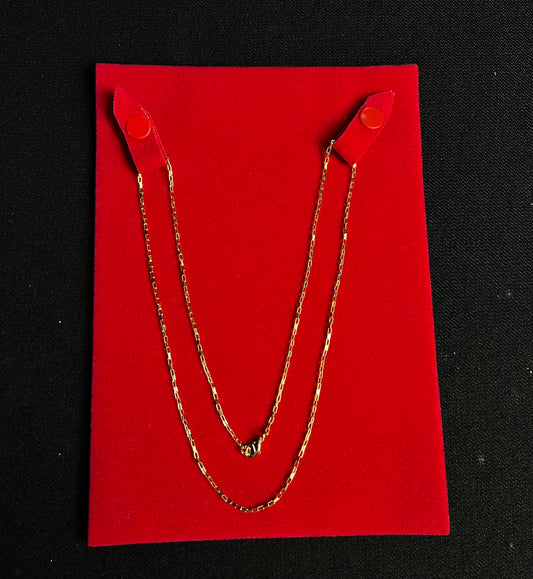 Tijolinho| Corrente Banhada a Ouro 18K - 60cm