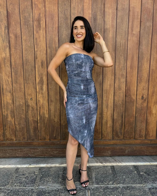 VESTIDO COLCCI TULE ESTAMPADO