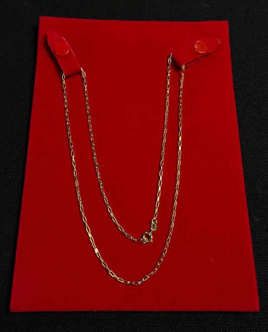 Corrente Cadeado Clássica 60cm 2MM | Banhada a Ouro - 3 anos de garantia