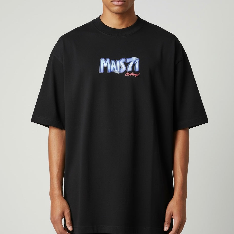 Camiseta Oversized | +71 Riquinho Clothing | Preta