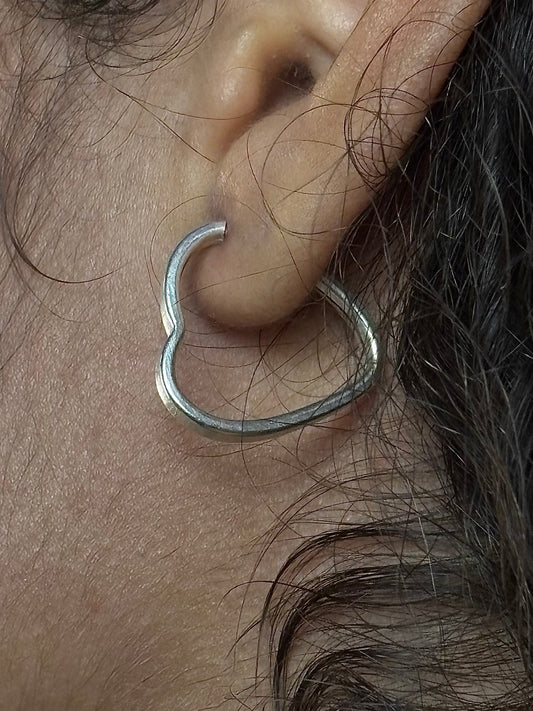 BRINCO DE PRATA | Coração G