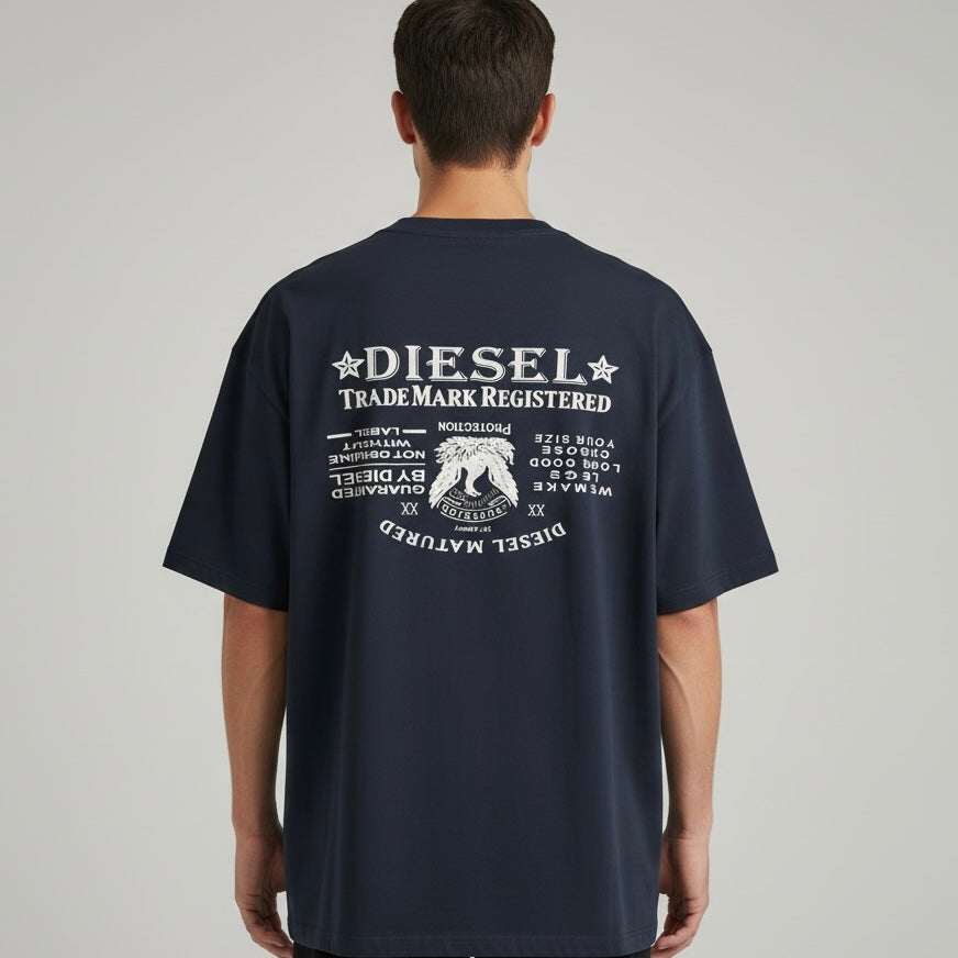 Camiseta Diesel | Oversized - Azul Marinho