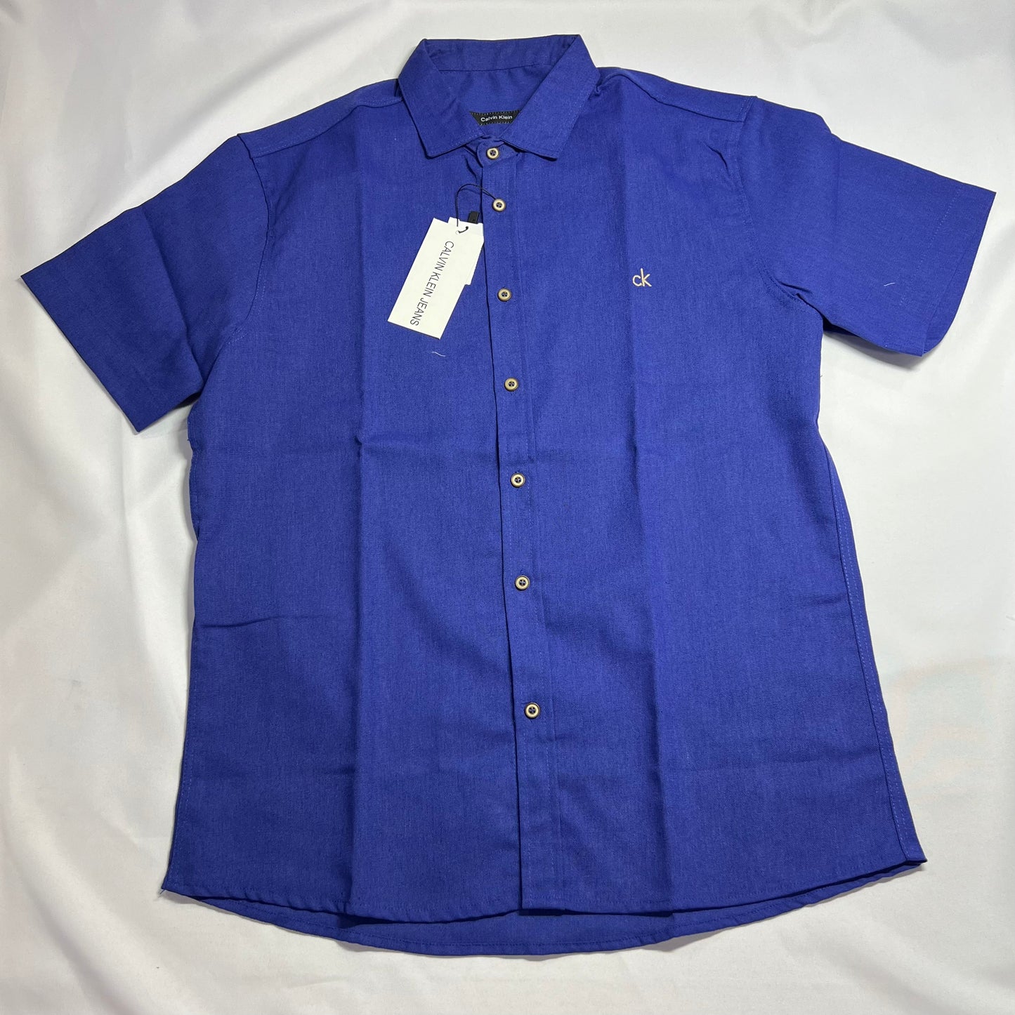 CAMISA DE BOTÃO LINHO X AZUL