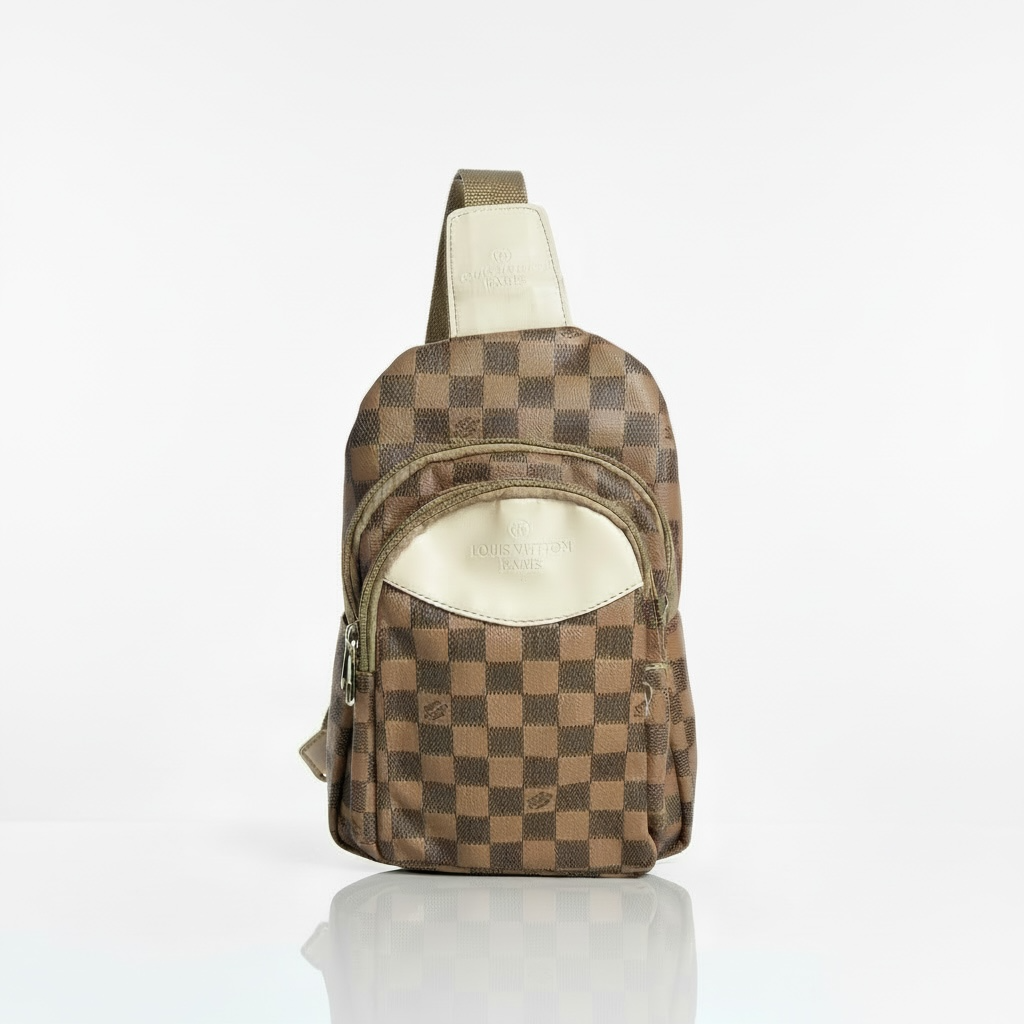 Bag Louis V | Pattern - Cream & Coffee
