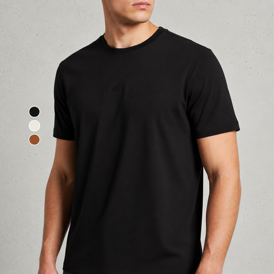 T-Shirt FAVORETTI | Classic Cotton Drop Essenza Icon - Black Onyx