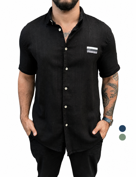 Camisa Resort Favoretti Linho Ruka/Lavi FAVFLAG