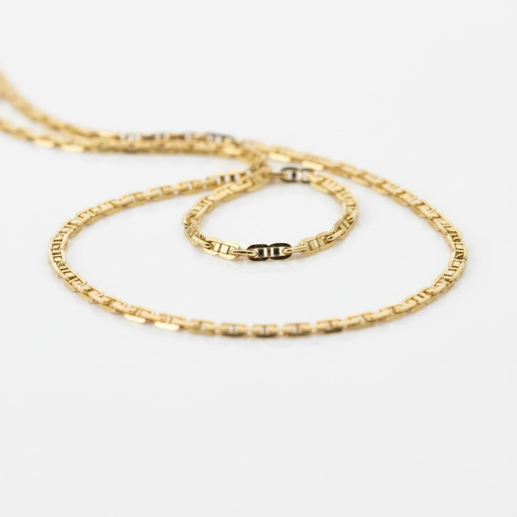 Piastrine + | corrente banhada a ouro 18K | 60cm