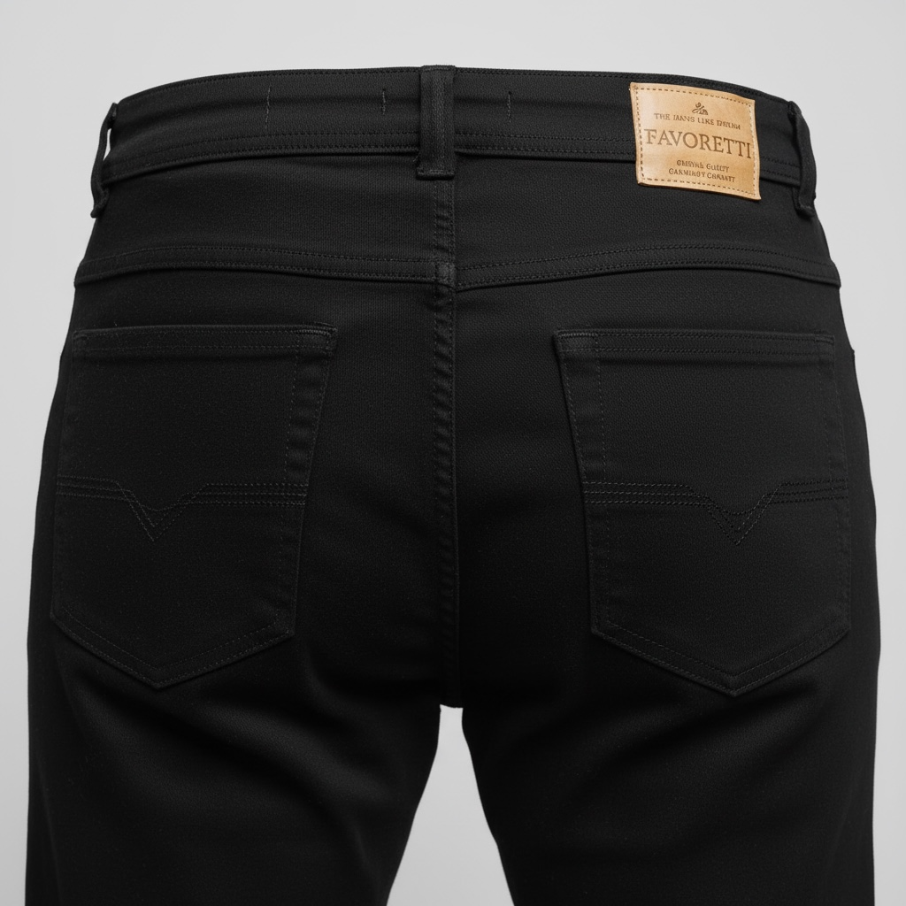 Calça Favoretti 5-Pockets Slim Fit - Eternity Nero Everblack