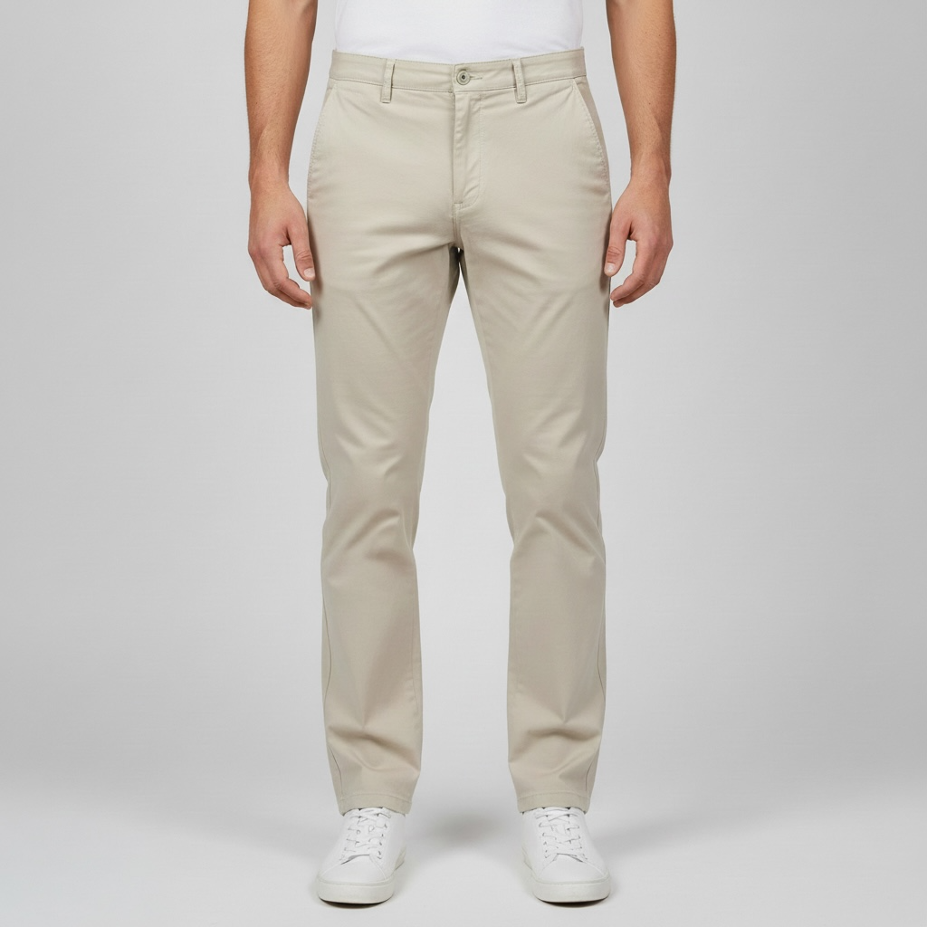 Calça Favoretti Essential Pants Casual de Alfaiataria Slim Fit - Dune Oyster