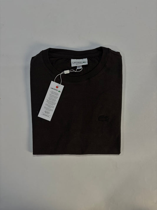 T-Shirt Lacoste | Tee Genuine Cotton Tanguis Pima - Café Monocromática